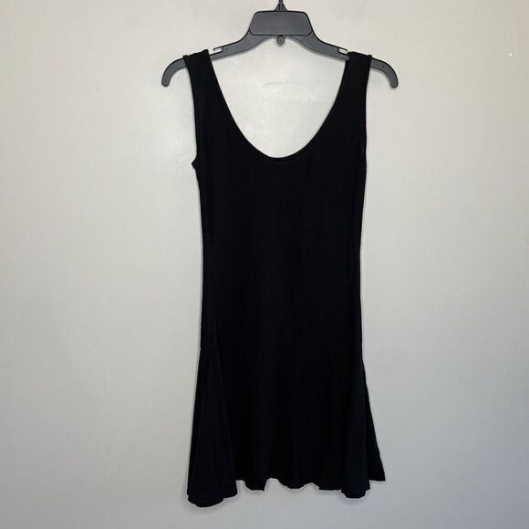 MICHELLE by Comune Womens Black Sleeveless Mini Dress NEW Cotton-Modal Sz XS - Picture 5 of 8